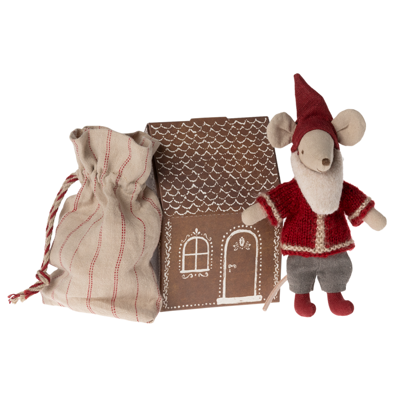 MAILEG-Myszka-Swiety-Mikolaj-w-piernikowym-domku-14cm---SANTA-MOUSE.png