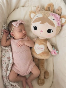 Sarenka z kwiatuszkami 50cm - Lalka Metoo z imieniem dziecka 