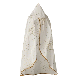 Miniaturowy Baldachim do Łóżka - Kremowy w złote kropki - Maileg 
