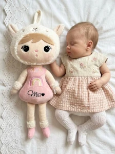 Różowa Alpaka 50cm - Lalka Metoo z imieniem dziecka