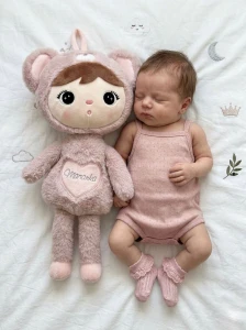 Różowy Miś 50cm - Lalka Metoo z imieniem dziecka