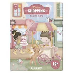 Książeczka z naklejkami Rosa na zakupach 126763 - Little Dutch   