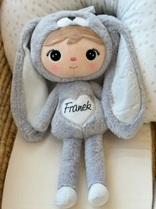   Outlet - Franek - Srebrno-Szary Królik 46 cm  - Lalka Metoo  