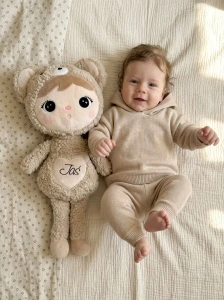 Beżowy Miś Teddy 50cm - Lalka Metoo z imieniem dziecka