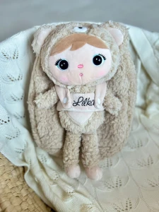 Outlet - Lilka - Plecak z wyjmowanym pluszakiem - beżowy miś teddy