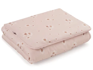 Pościel dziecięca do łóżeczka 120x90cm z wypustką 2elem - Daisy Blush - Infantilo